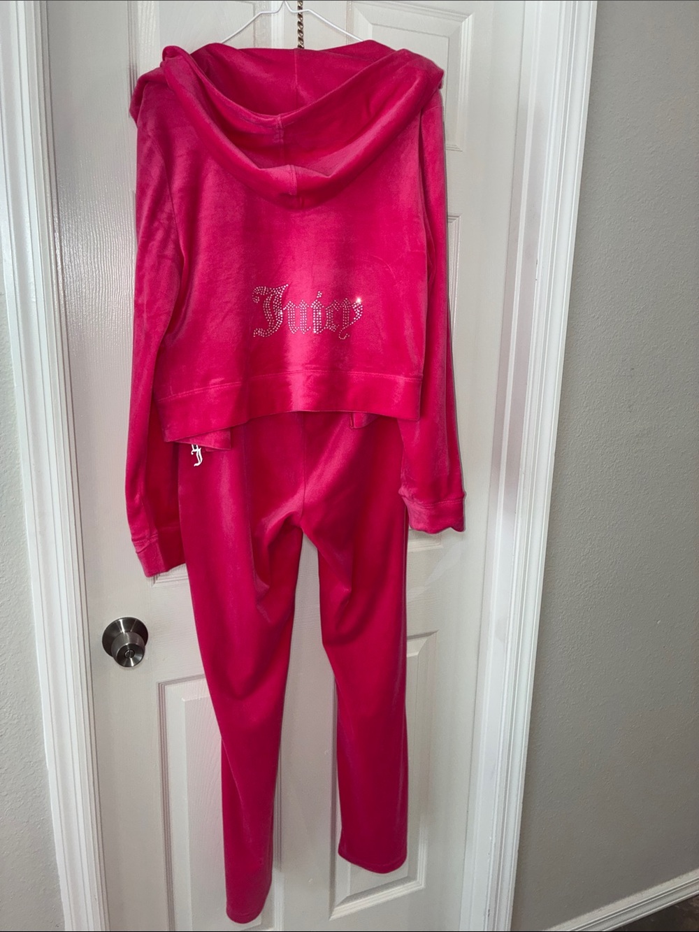Juicy Couture Fuchsia Velour Hoodie & Joggers Set